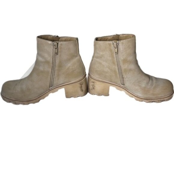 Jellypop Kids Girls Taylar Block Heel Booties Tan Size 3M - Picture 8 of 12